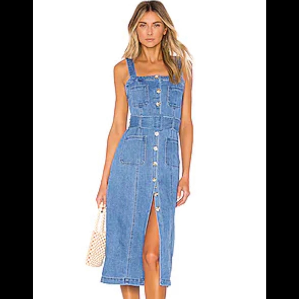 Show me your mumu XS Theresa denim button down dress